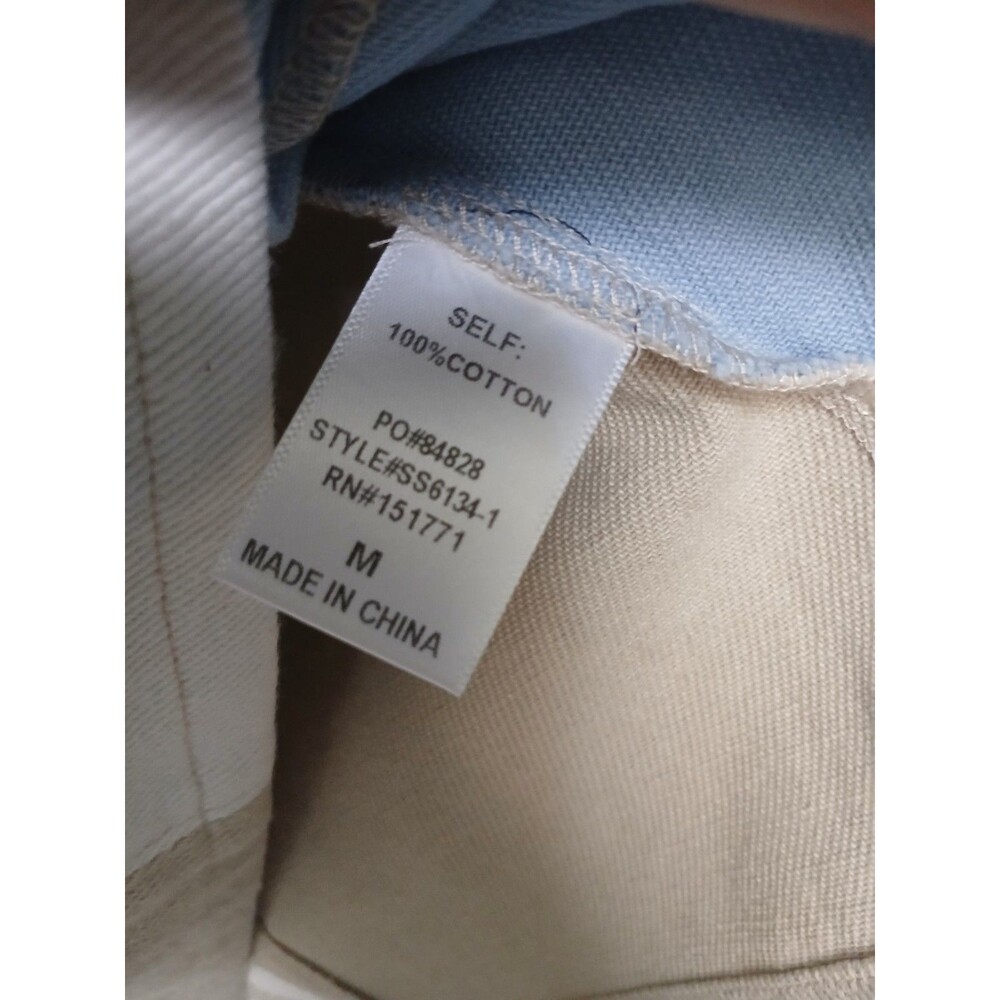 LEXIS Collection Women's Colorblock Mini Skirt Blue Cream White 100% CottonSizeM - Picture 3 of 6
